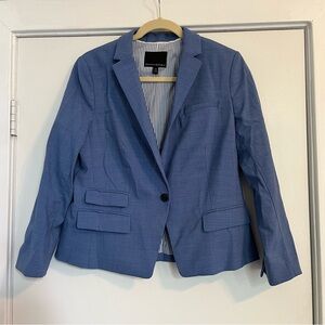 ✨ Banana Republic Women’s Size 10 Light Blue Blazer suit jacket wool office work